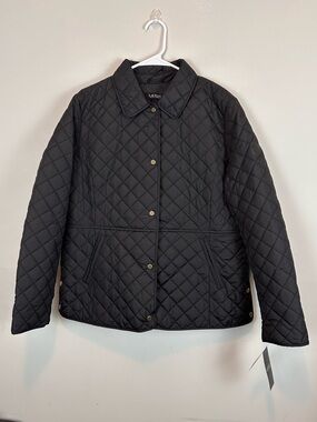 NWT Lauren Ralph Lauren Diamond Quilted Barn Jacket Black XL $170